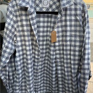 Ina Blue and White Plaid Casual Shirt